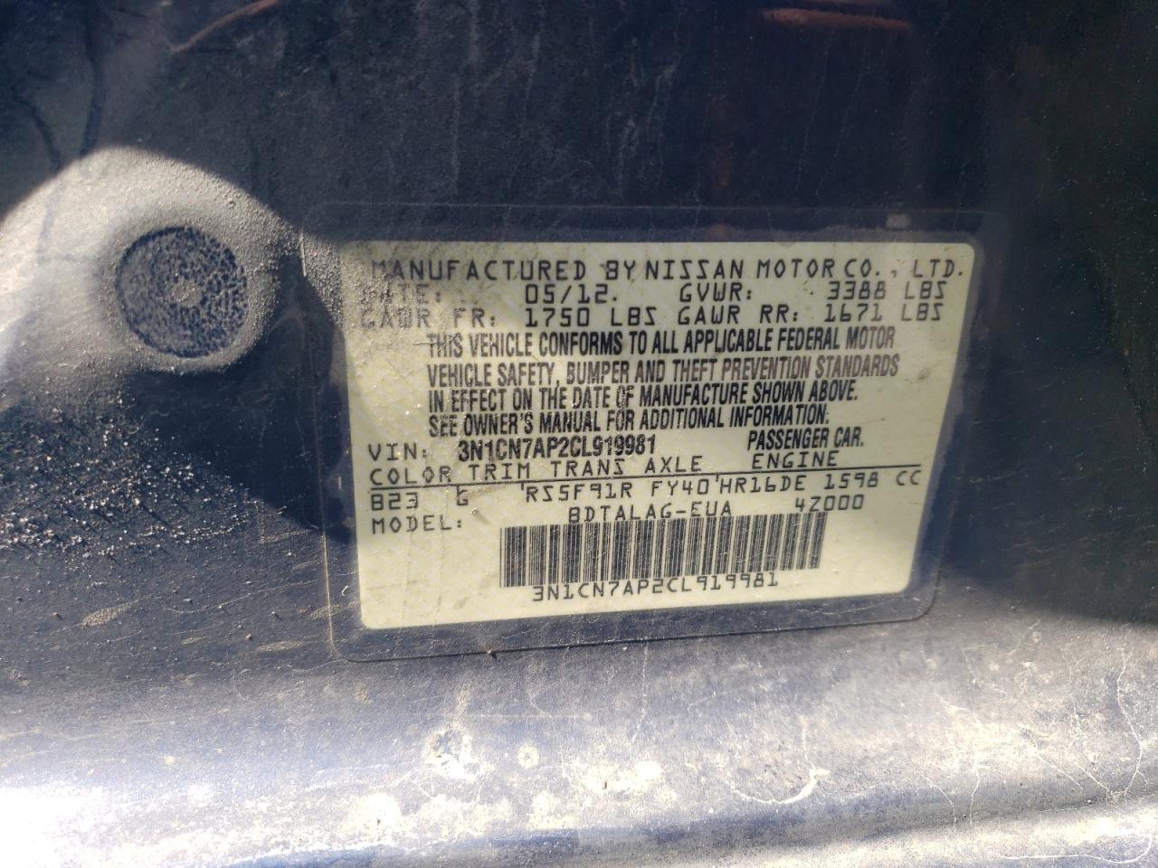 2012 Nissan Versa - Image 12