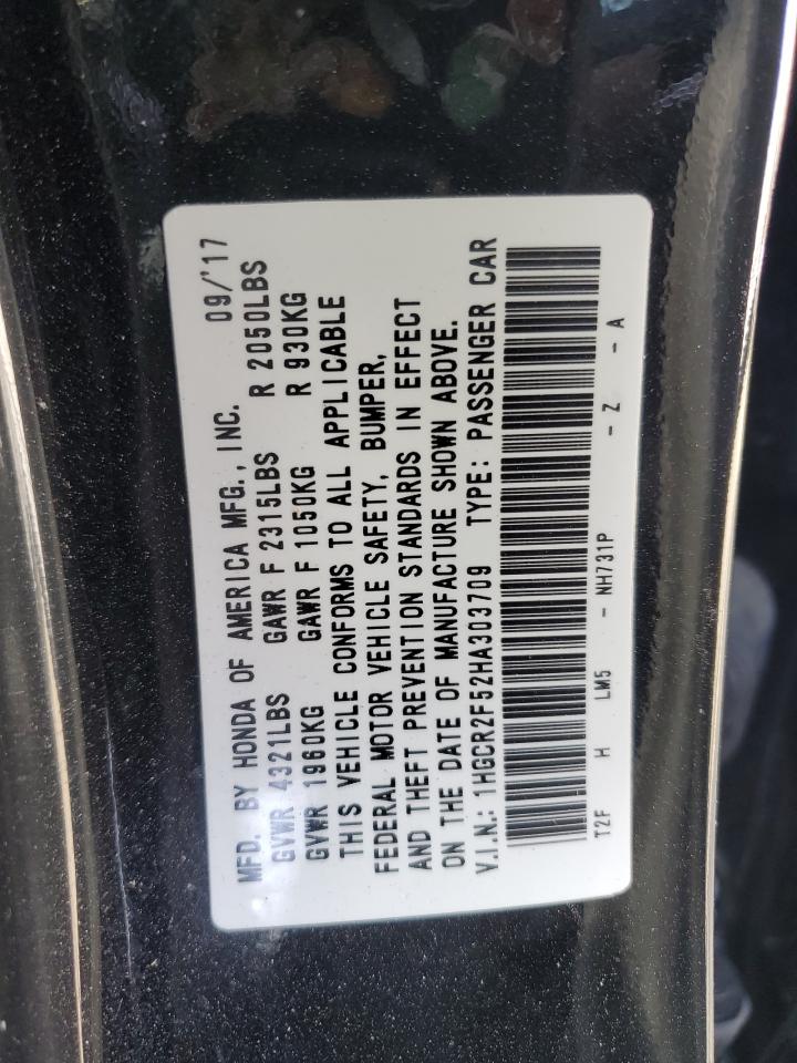 1HGCR2F52HA303709 HONDA ACCORD 2017