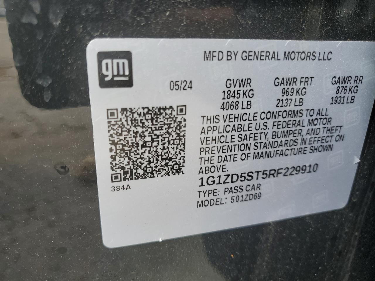 1G1ZD5ST5RF229910 CHEVROLET MALIBU 2024