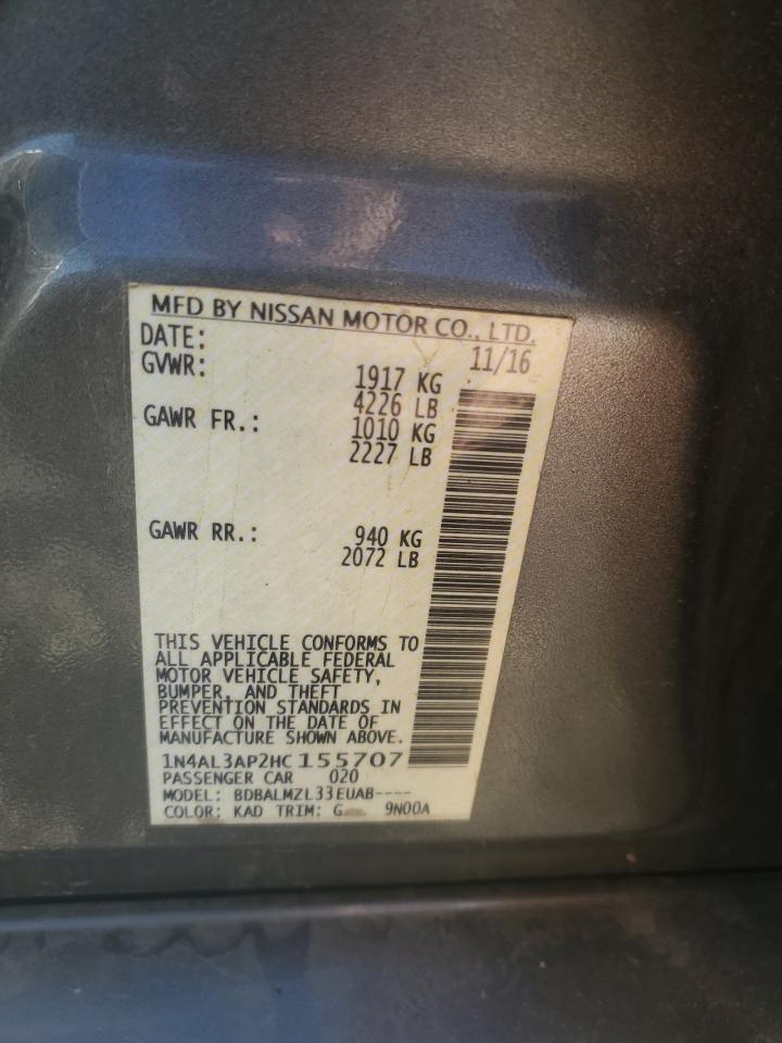 1N4AL3AP2HC155707 NISSAN ALTIMA 2017