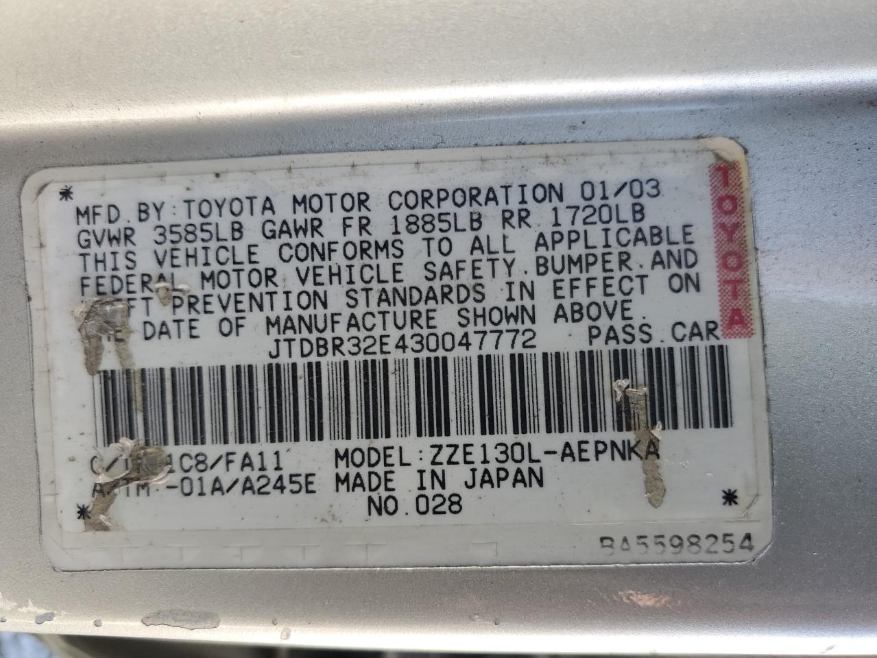 2003 Toyota Corolla - Image 12