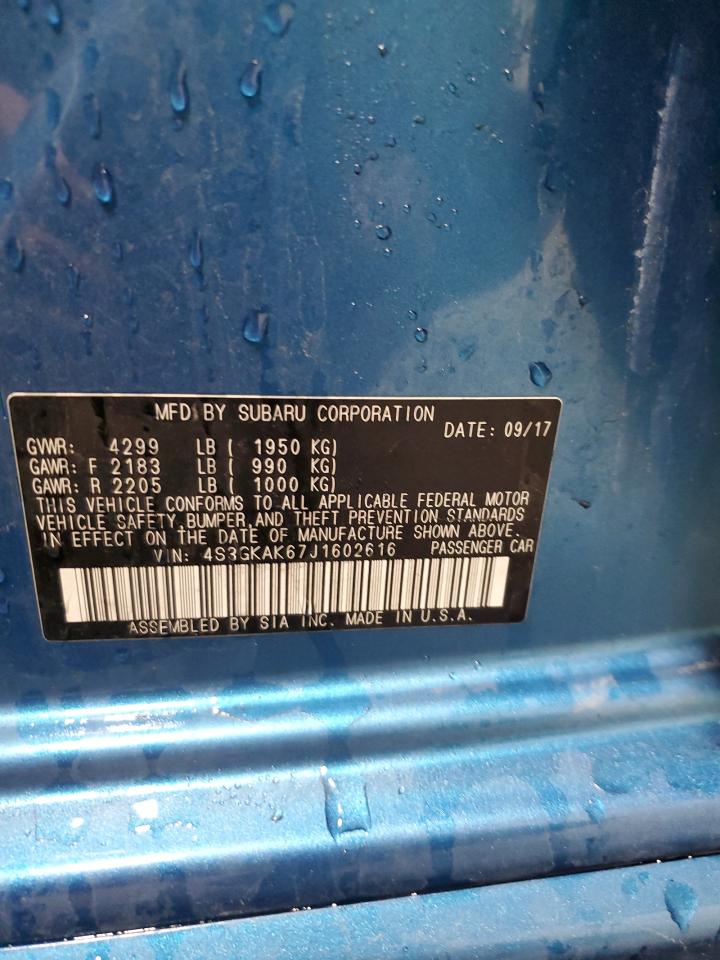 4S3GKAK67J1602616 SUBARU IMPREZA 2018
