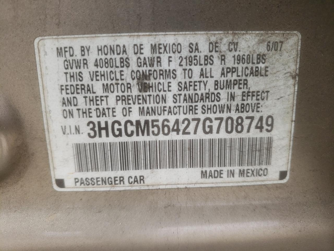 2007 Honda Accord - Image 12