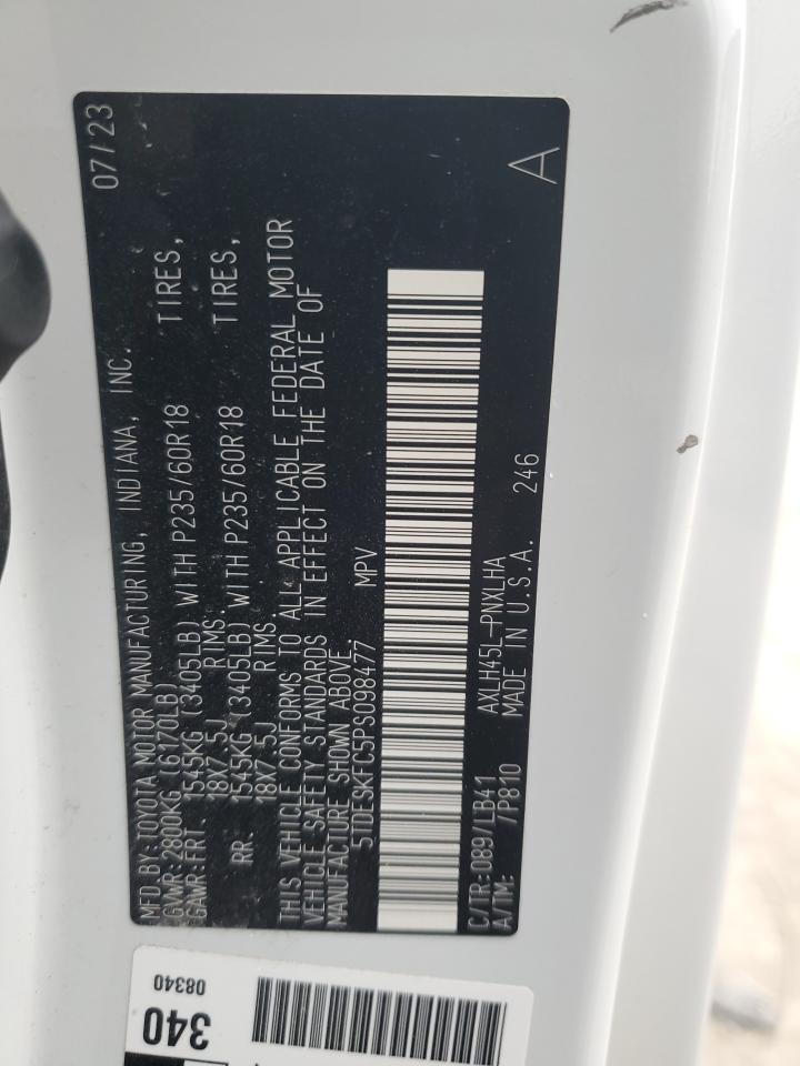 5TDESKFC5PS098477 TOYOTA SIENNA 2023