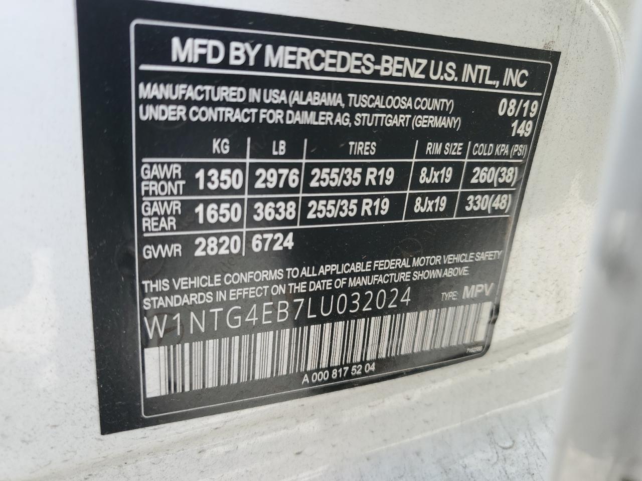 wdctg4eb6lu027821 WDCTG4EB6LU027821 2020 Mercedes-Benz Gla 250