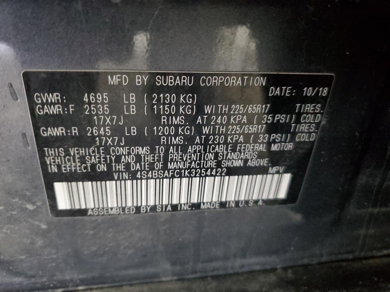 2019 Subaru Outback - Image 15