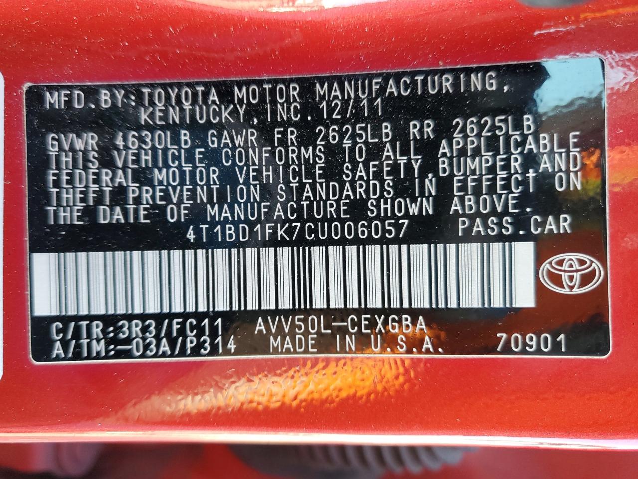 2012 Toyota Camry - Image 12