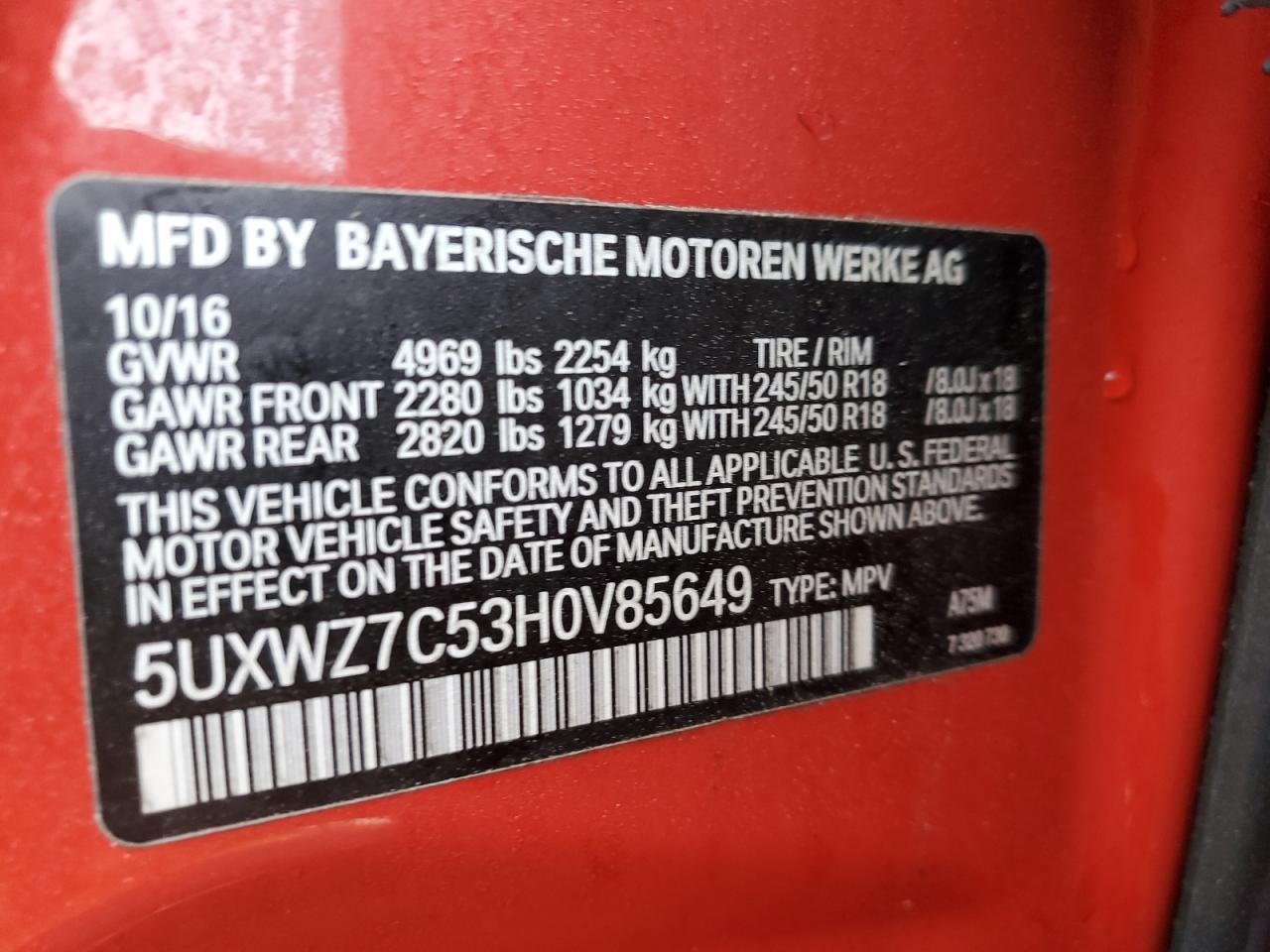 2017 BMW X3 - Image 13