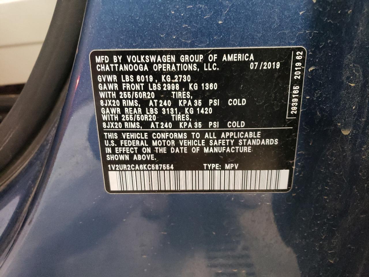 2019 Volkswagen Atlas - Image 13