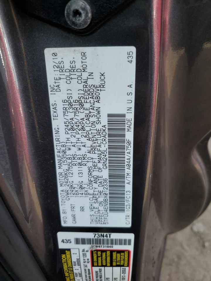 2011 Toyota Tacoma Access Cab VIN: 5TFUU4EN9BX012336 Lot: 48439245