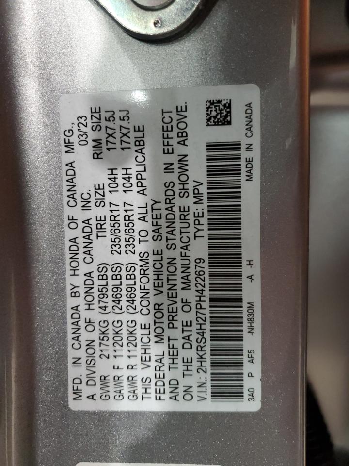 2HKRS4H27PH422679 HONDA CRV 2023