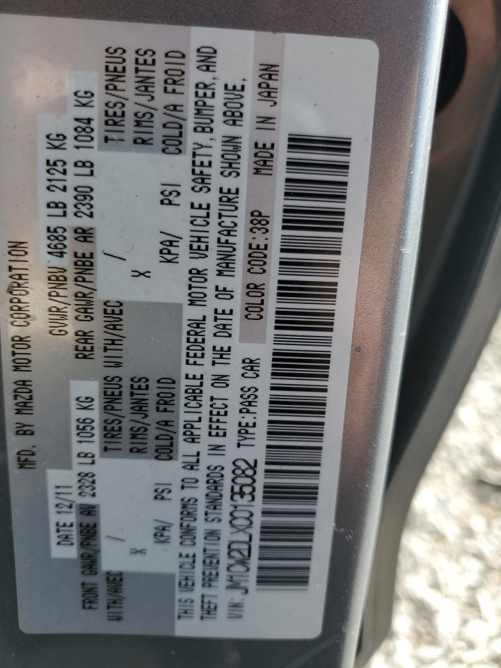 2012 Mazda 5 VIN: JM1CW2DLXC0135082 Lot: 49113465