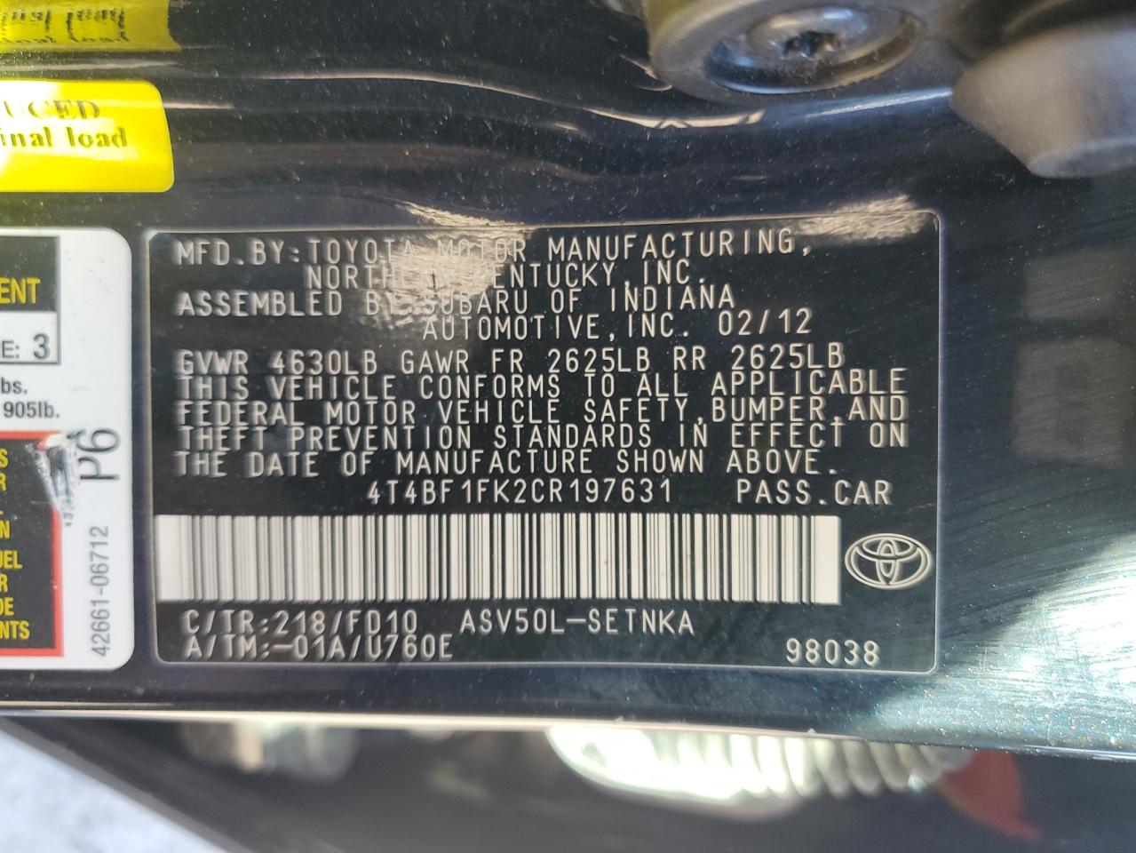 2012 Toyota Camry - Image 13