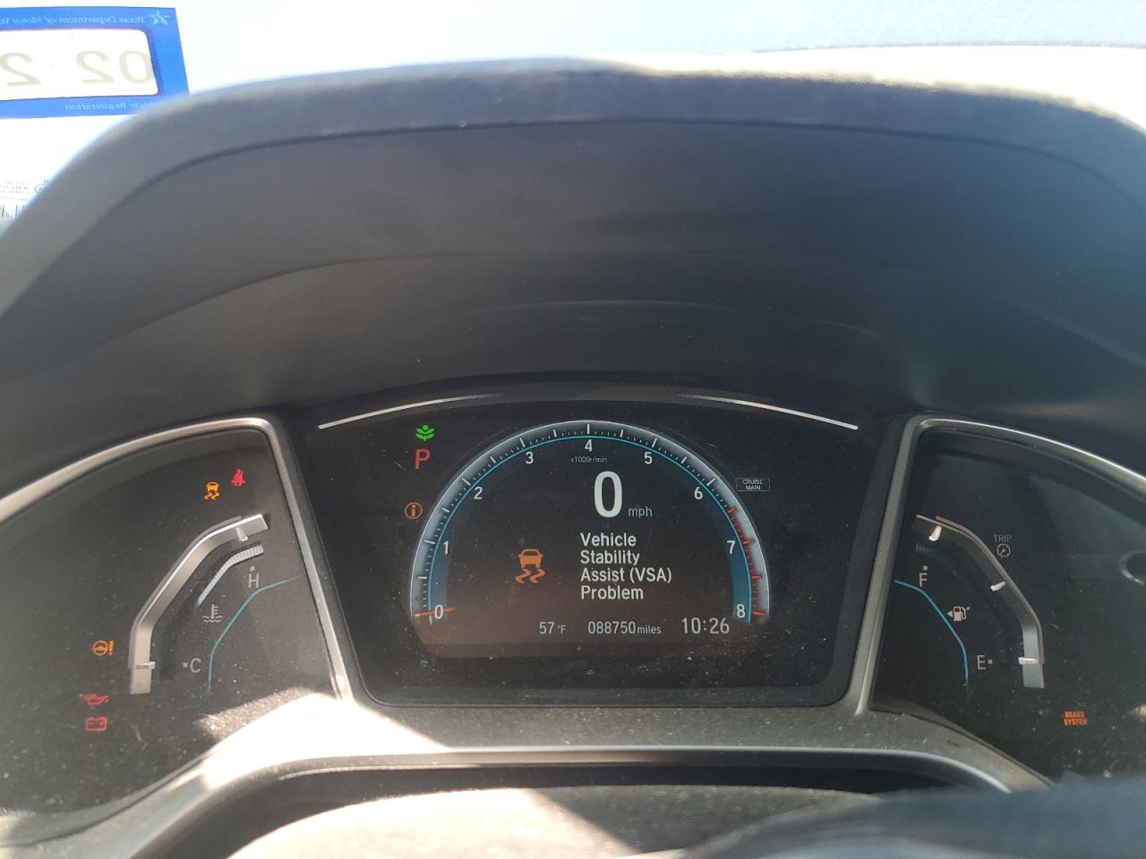 19XFC1F38GE009457 HONDA CIVIC 2016