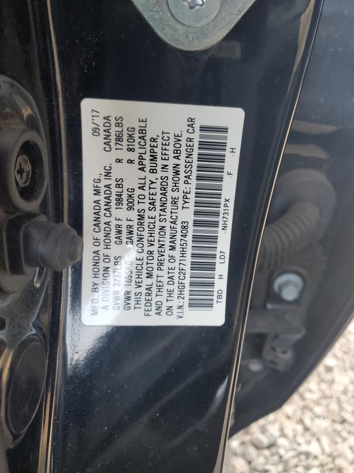 2HGFC2F71HH574083 HONDA CIVIC 2017