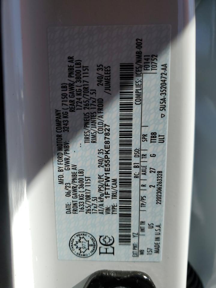 1FTFW1E55PKE87827 FORD F-150 2023