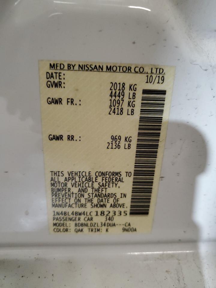 1N4BL4BW4LC182335 NISSAN ALTIMA 2020