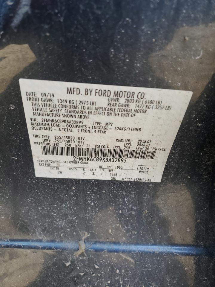 2FMHK6C89KBA32895 FORD FLEX 2019