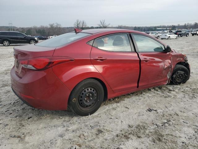 Sedans HYUNDAI ELANTRA 2016 Red