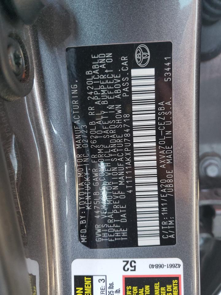 4T1T11AKXPU784718 TOYOTA CAMRY 2023