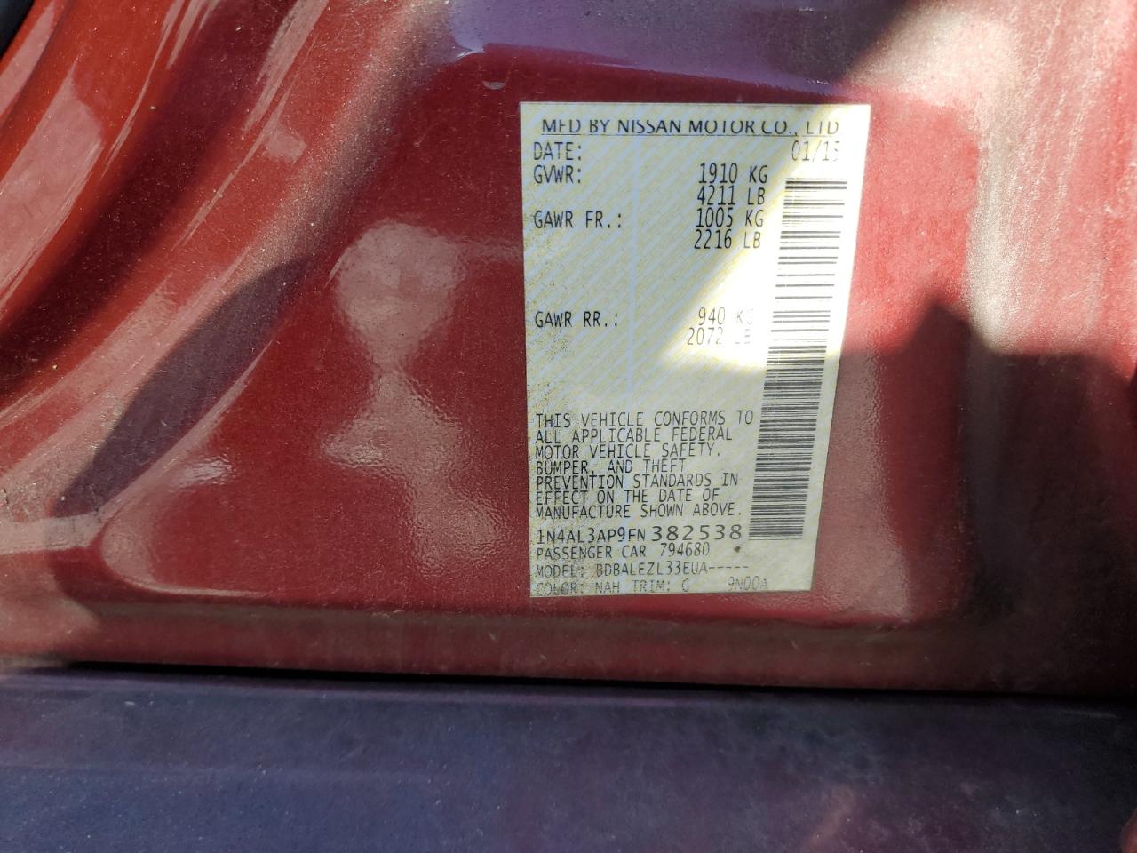 2015 Nissan Altima - Image 12