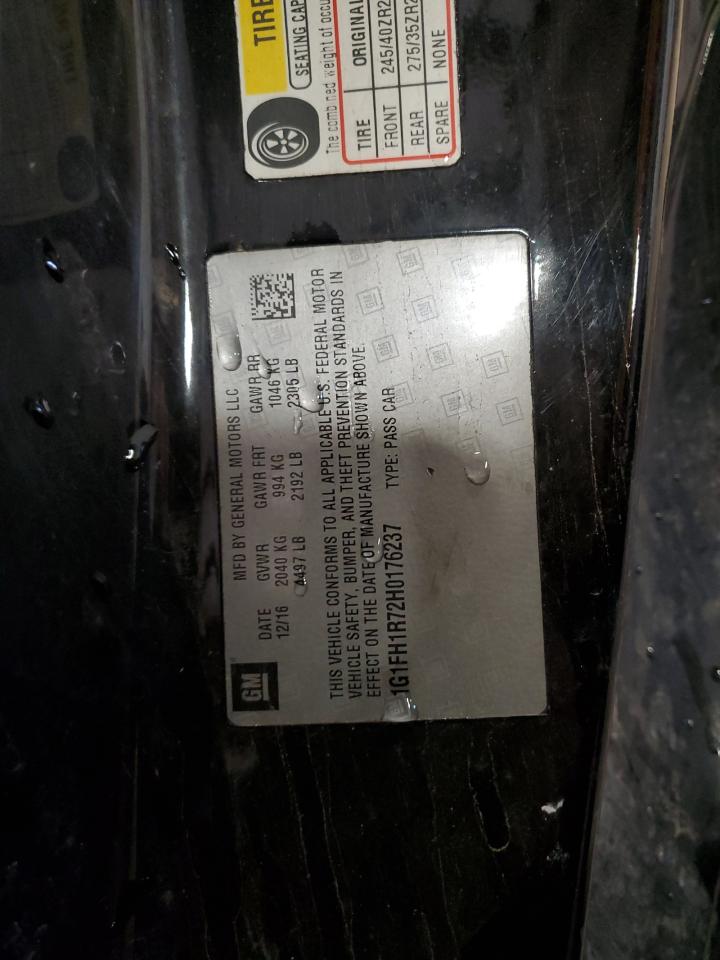1G1FH1R72H0176237 CHEVROLET CAMARO 2017