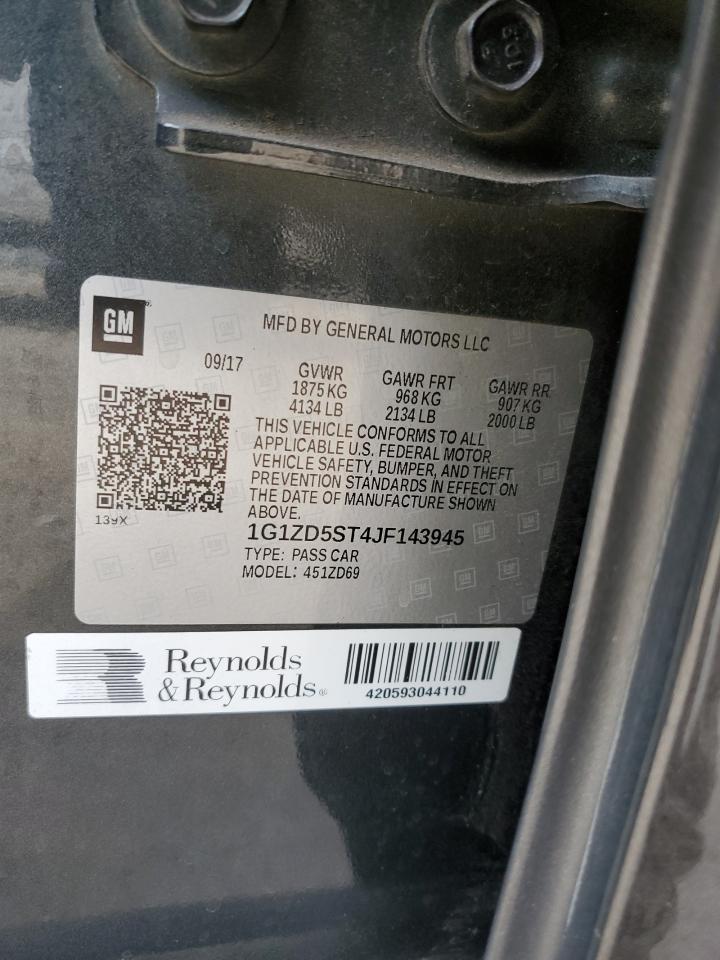 1G1ZD5ST4JF143945 CHEVROLET MALIBU 2018