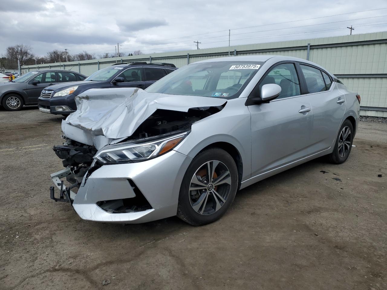 2022 Nissan Sentra Sv for Sale in Pennsburg, PA - Front End