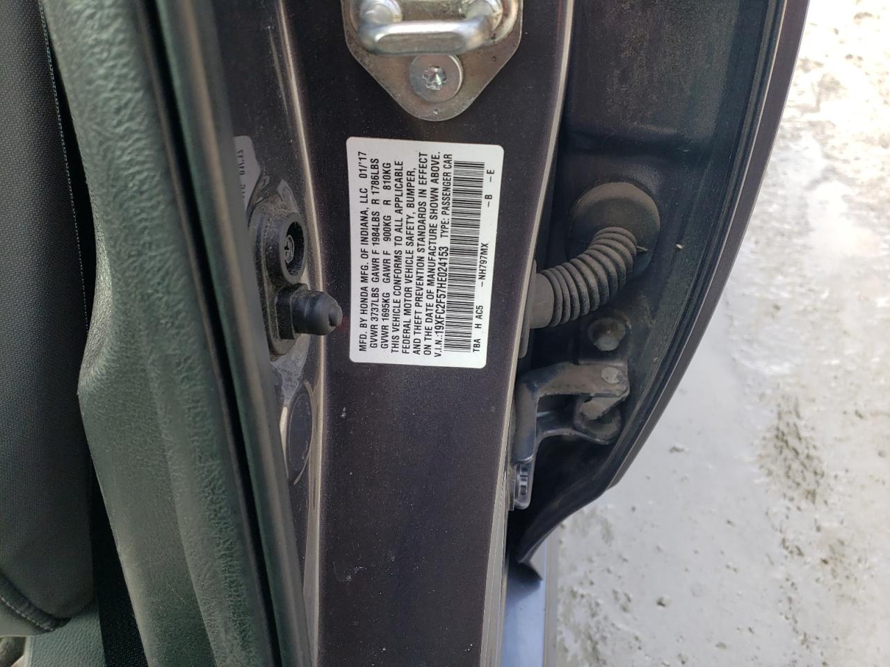 19XFC2F57HE024153 HONDA CIVIC 2017
