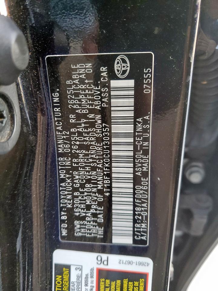 2012 Toyota Camry - Image 12