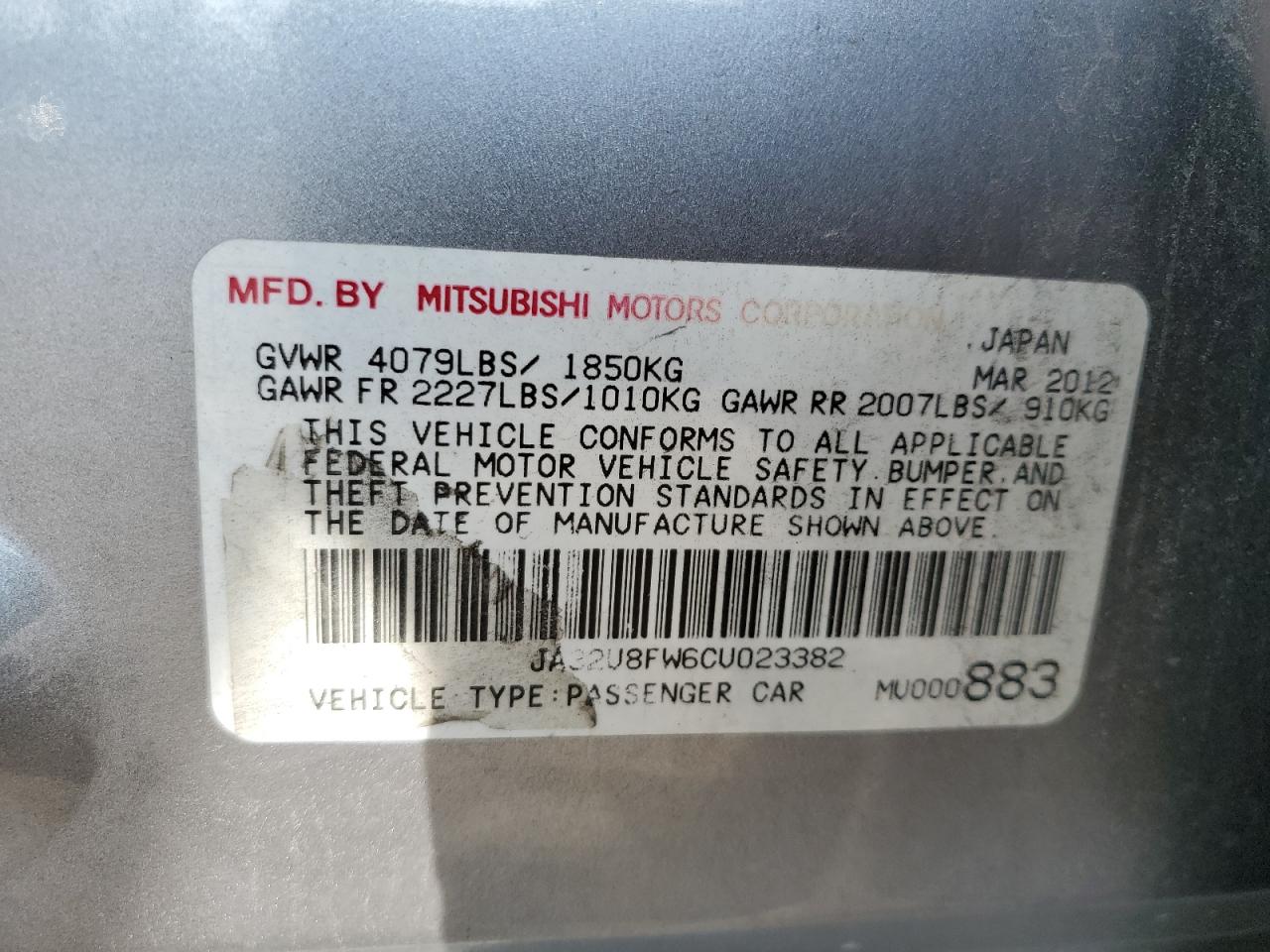 2012 Mitsubishi Lancer - Image 12