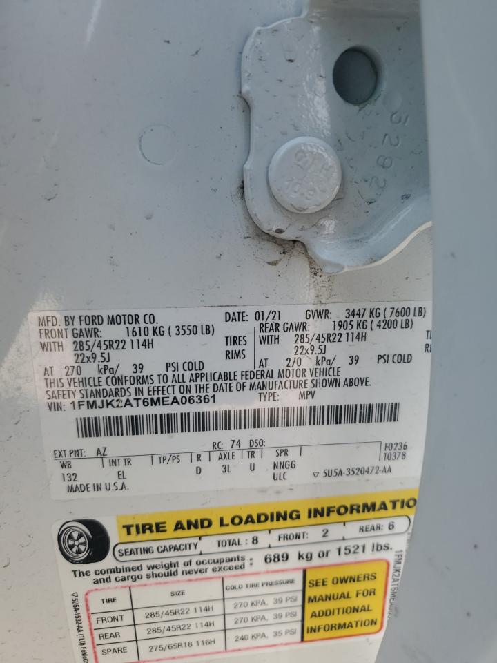 1FMJK2AT6MEA06361 FORD EXPEDITION 2021