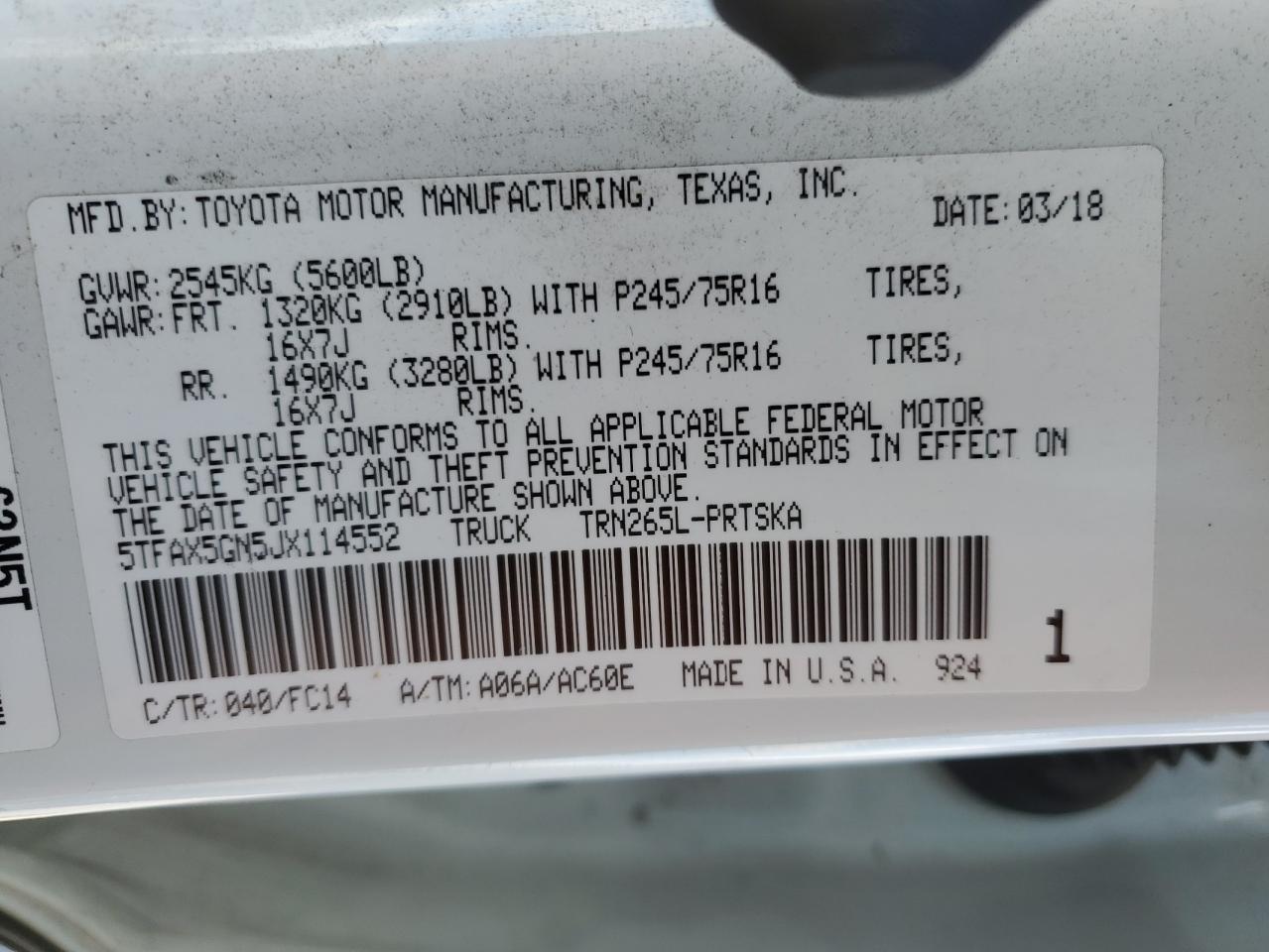2018 Toyota Tacoma - Image 12