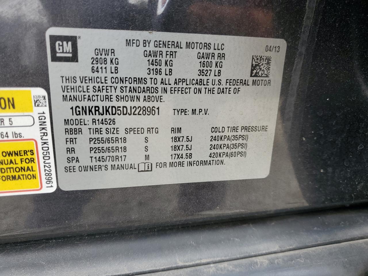2013 Chevrolet Traverse - Image 15