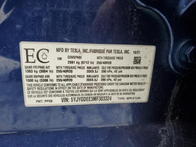 2021 TESLA MODEL Y 