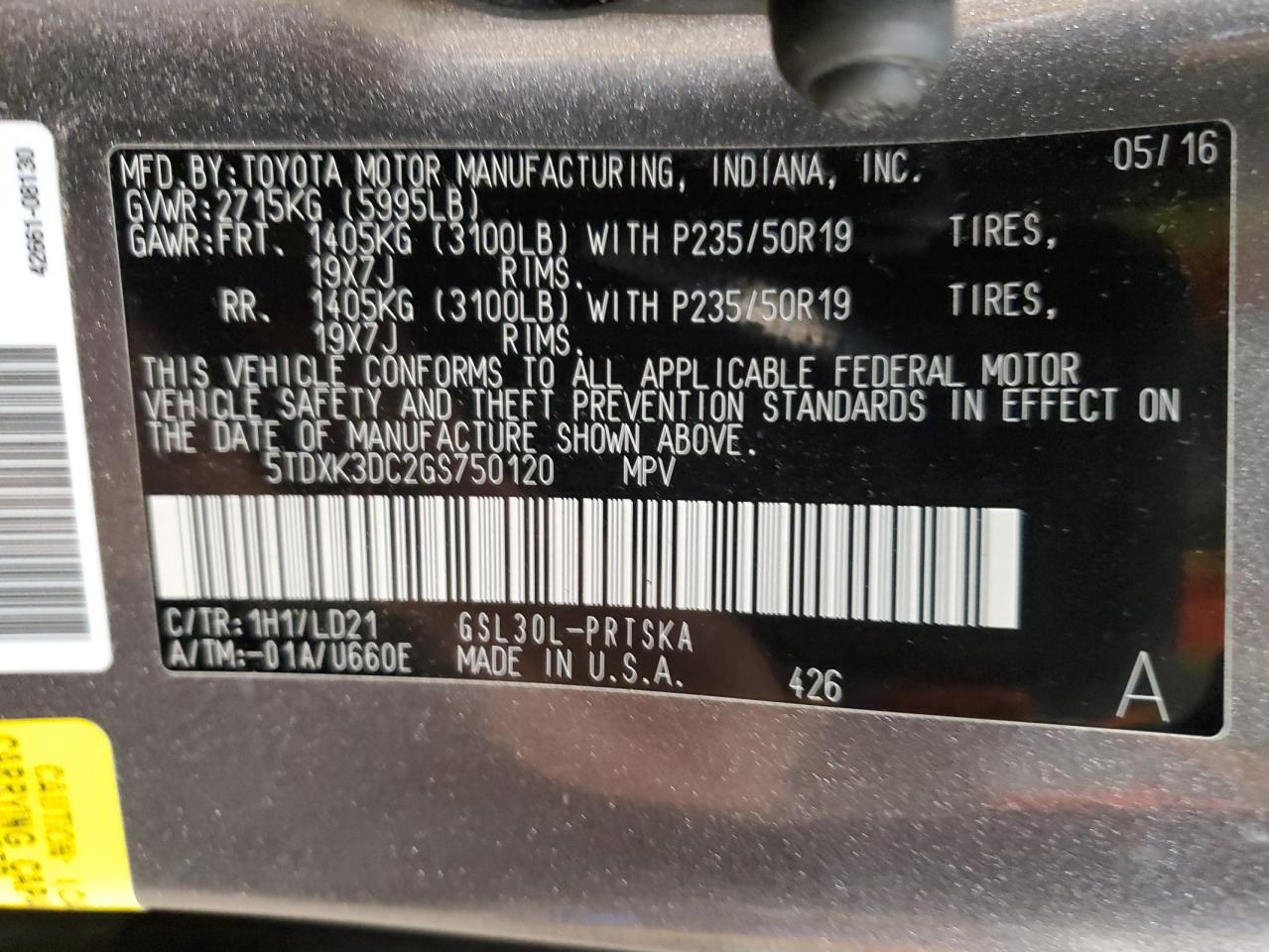 2016 Toyota Sienna - Image 14