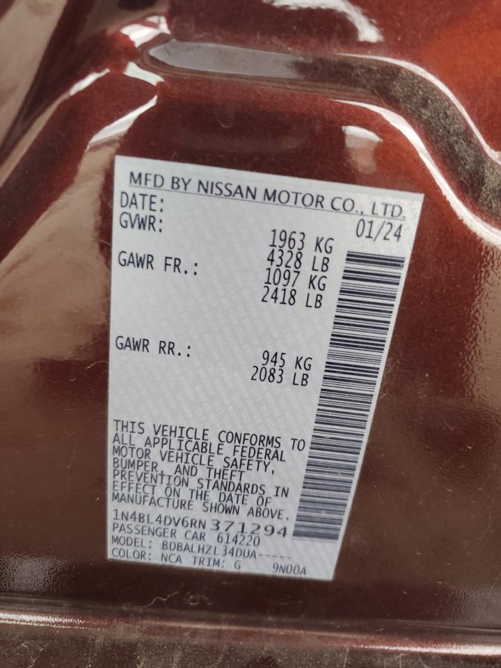 1N4BL4DV6RN371294 NISSAN ALTIMA 2024