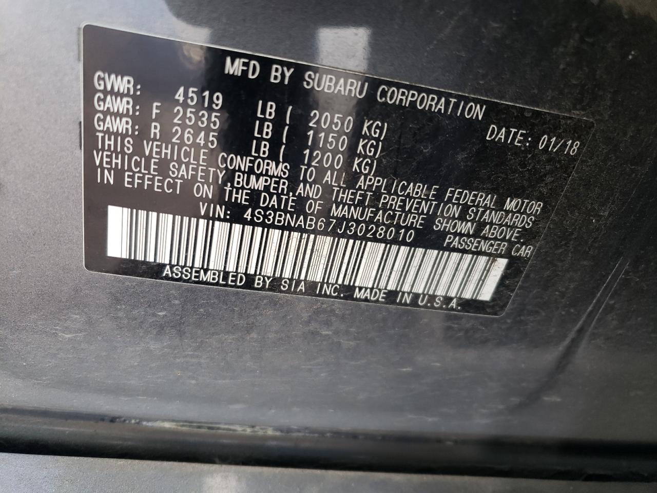 2018 Subaru Legacy - Image 12