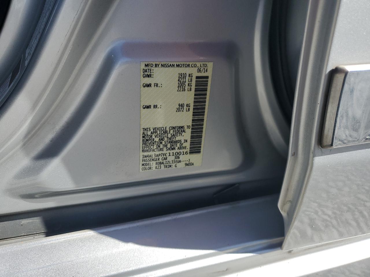2015 Nissan Altima - Image 12