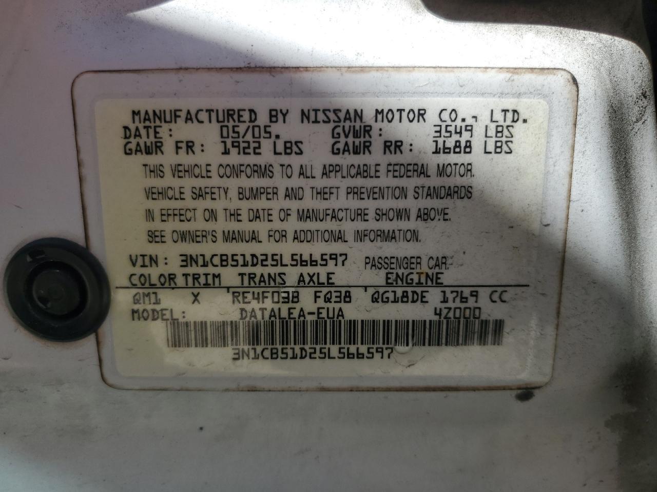 2005 Nissan Sentra - Image 12