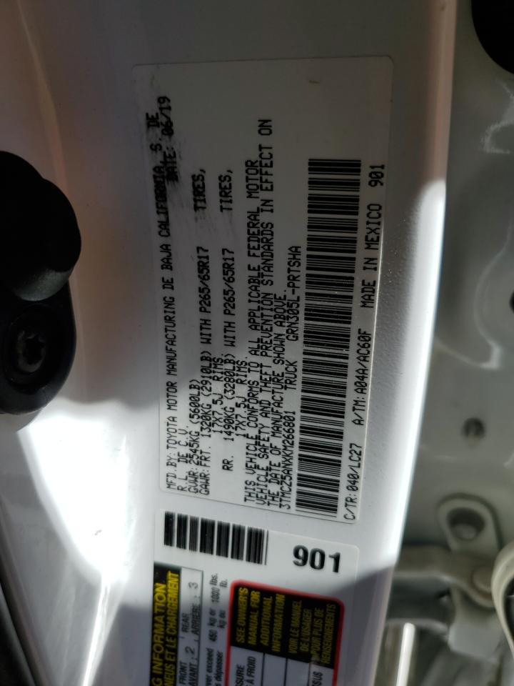 3TMCZ5ANXKM266801 TOYOTA TACOMA 2019
