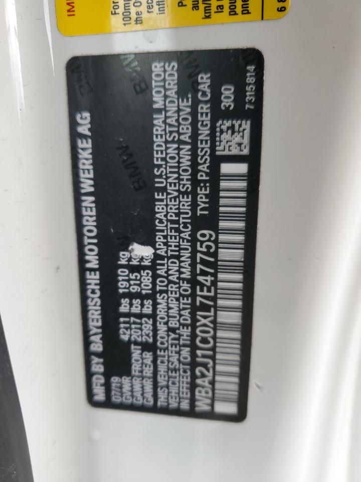 2020 BMW 230I VIN: WBA2J1C0XL7E47759 Lot: 49680765