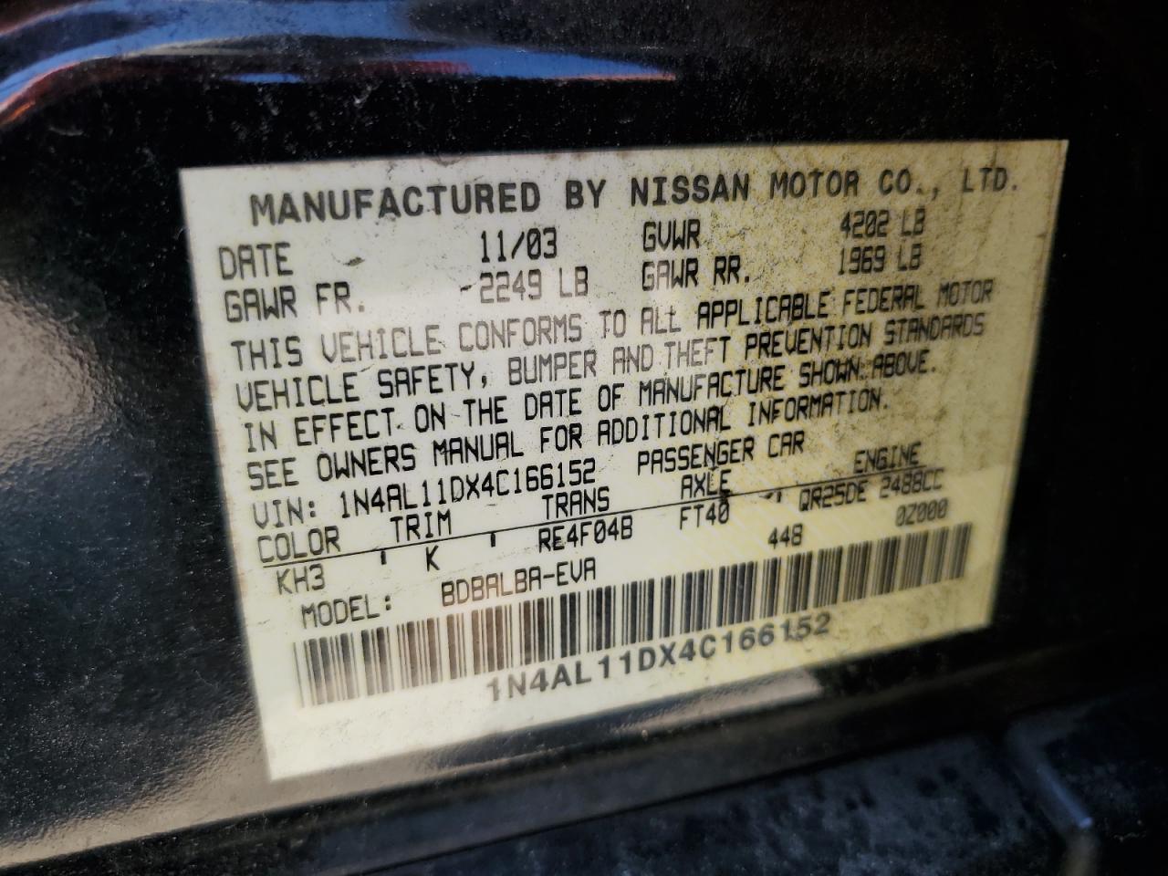 2004 Nissan Altima - Image 12