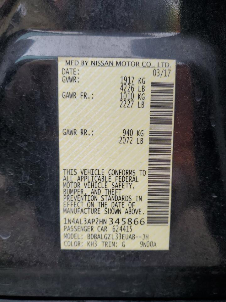 1N4AL3AP2HN345866 NISSAN ALTIMA 2017