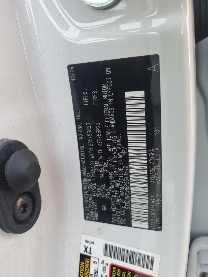 5TDEBRCH8RS641512 TOYOTA HIGHLANDER 2024