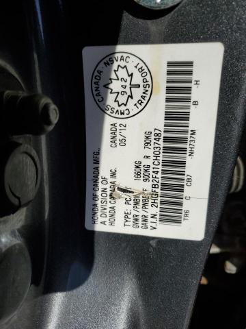 2012 HONDA CIVIC LX