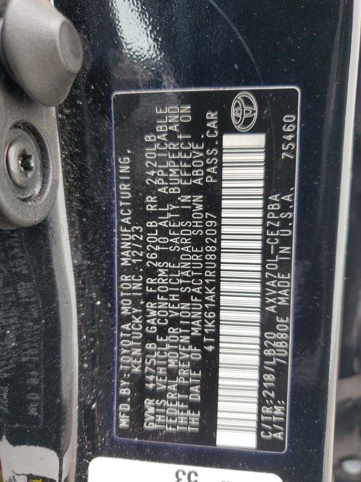 4T1K61AK1RU882097 TOYOTA CAMRY 2024