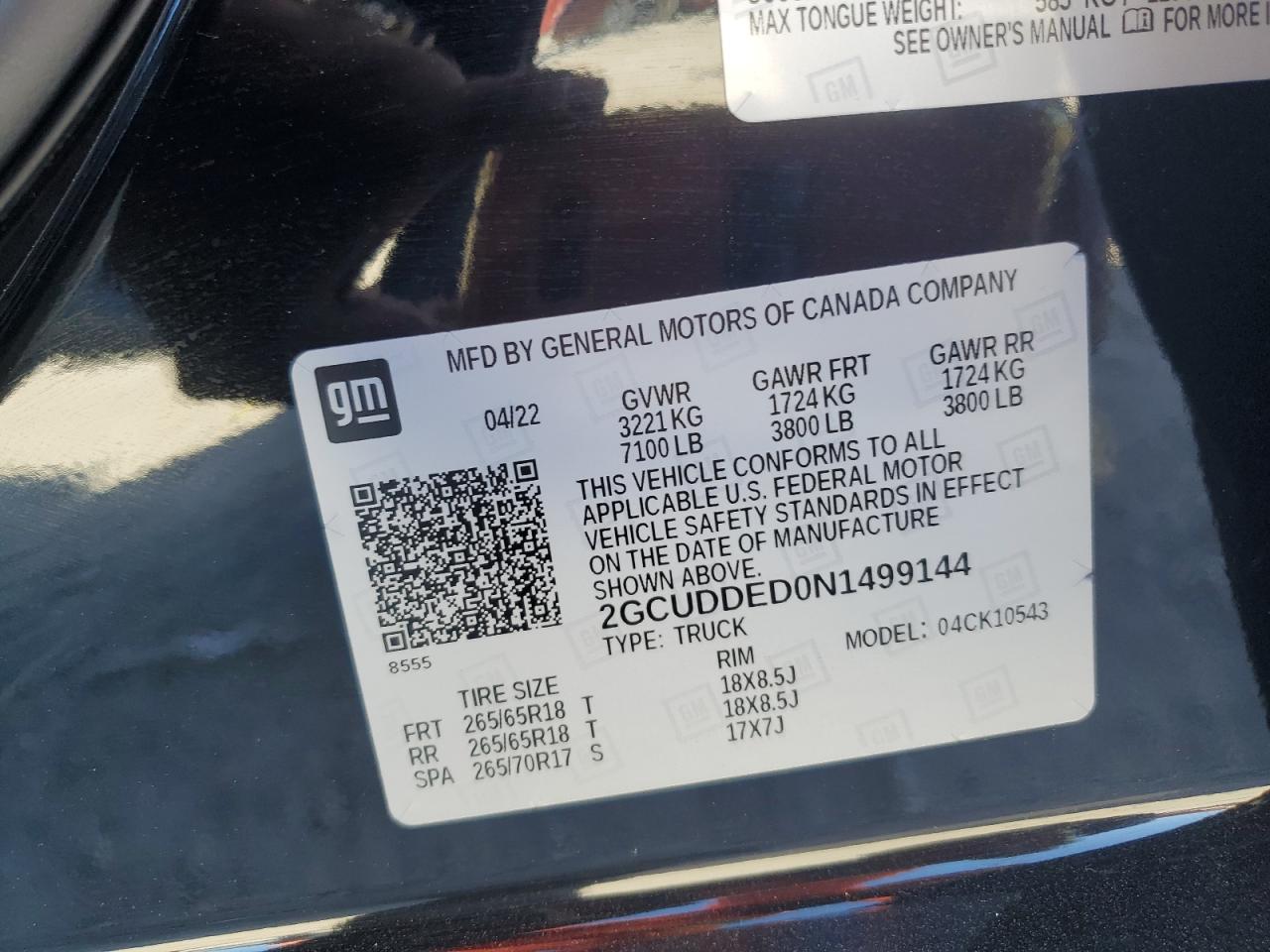 2GCUDDED0N1499144 CHEVROLET ALL Models 2022