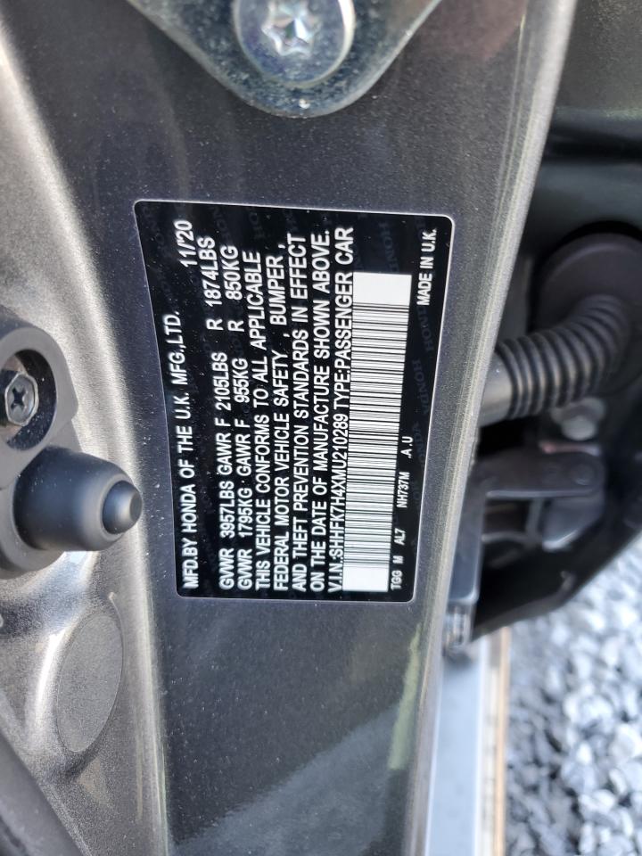 SHHFK7H4XMU210289 HONDA CIVIC 2021