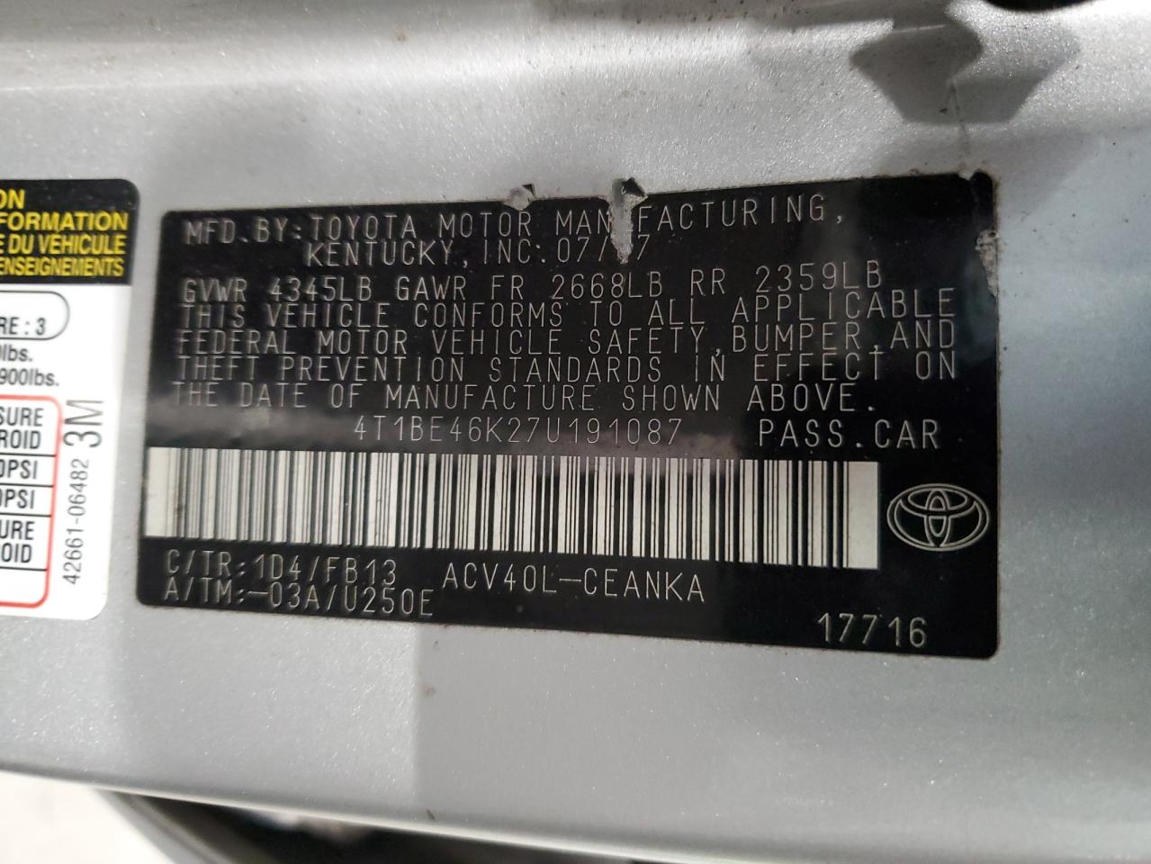 2007 Toyota Camry - Image 12
